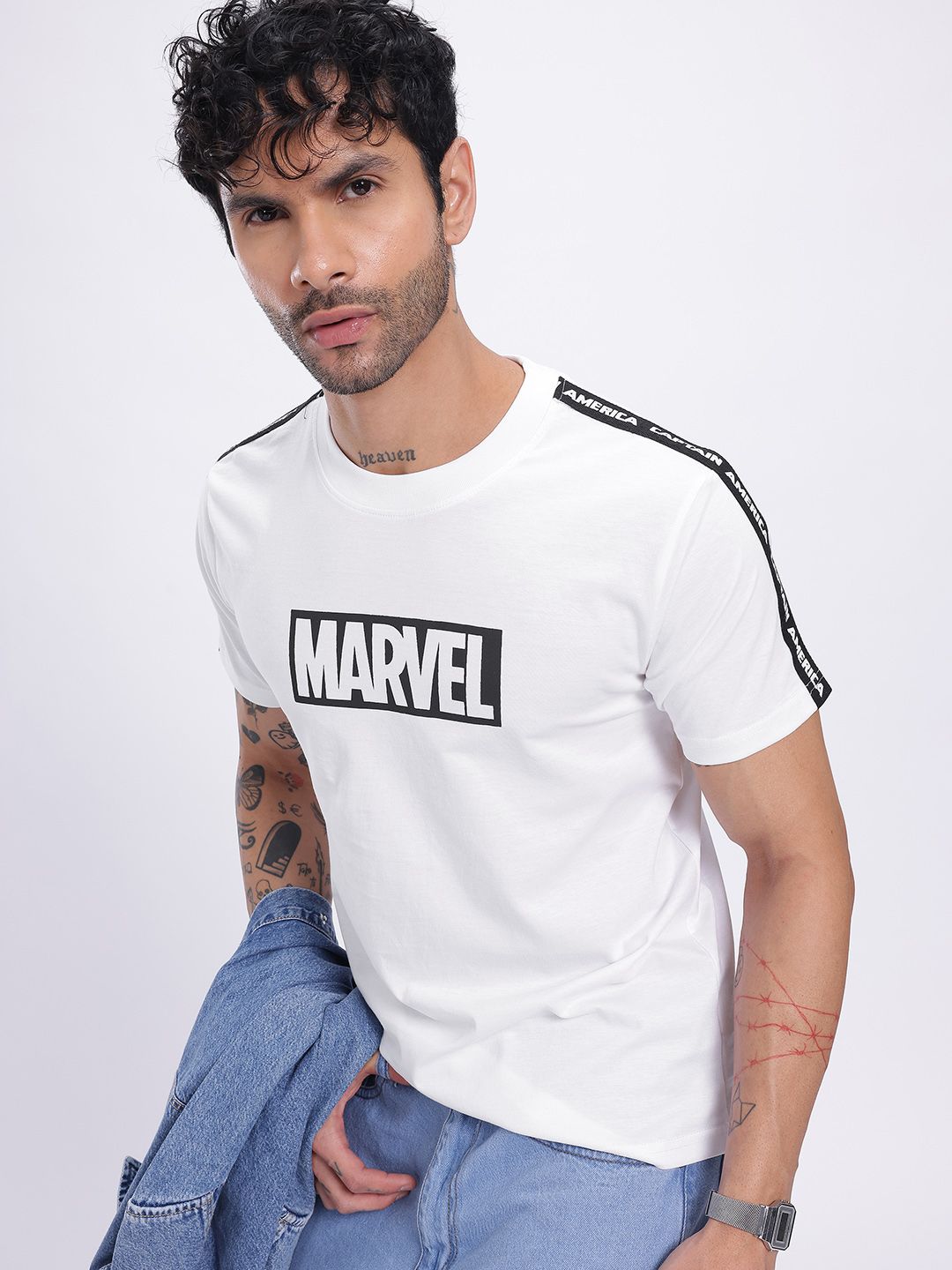 glitchez Infinity Marvel Printed T-shirt