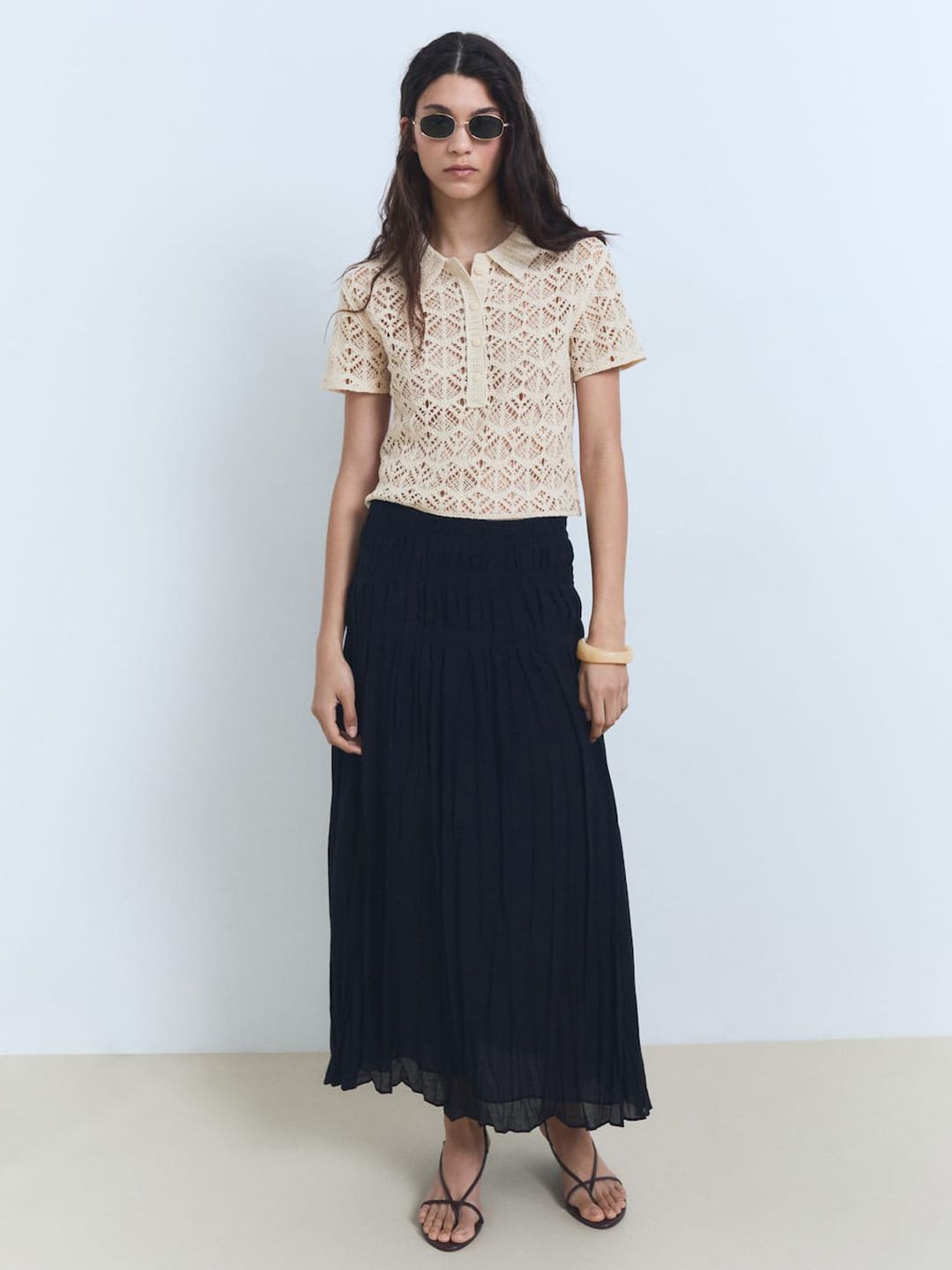 Cotton Shirt Style Crochet Top