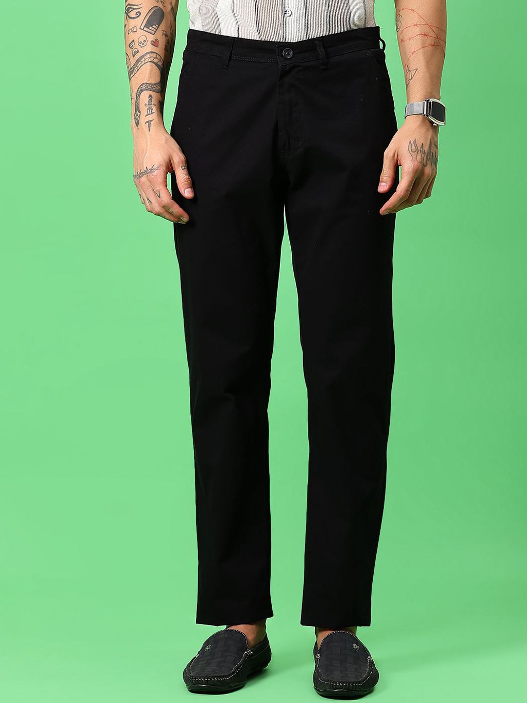 V-Mart Men Regular Fit Mid-Rise Cotton Chinos Trouser