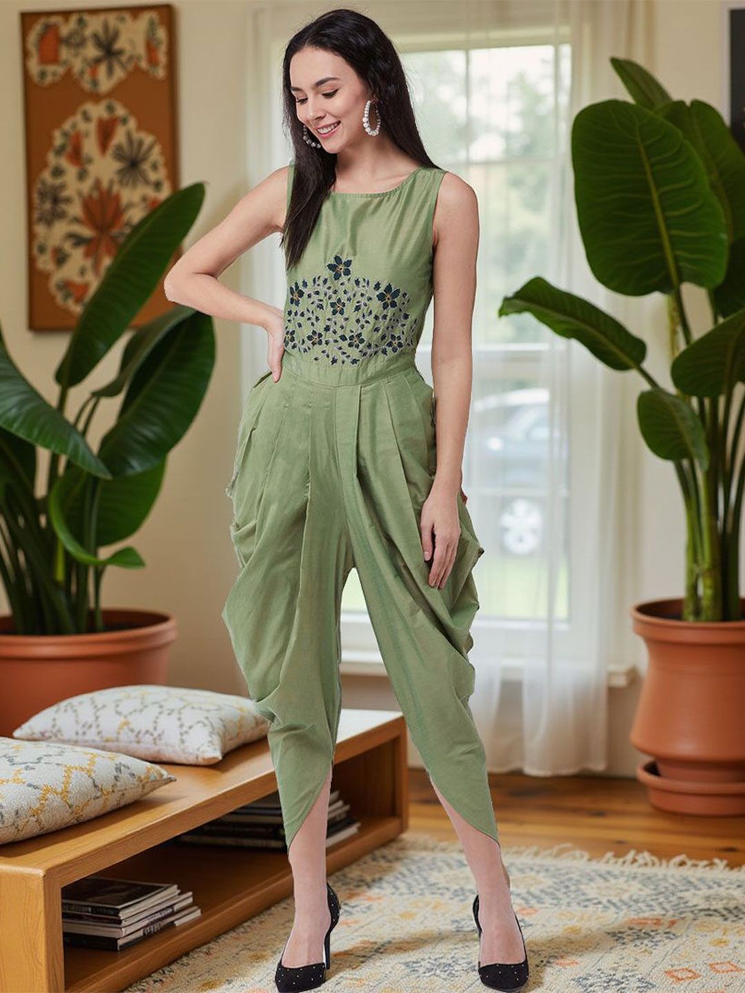 Pannkh Women Self Design Basic Jumpsuit