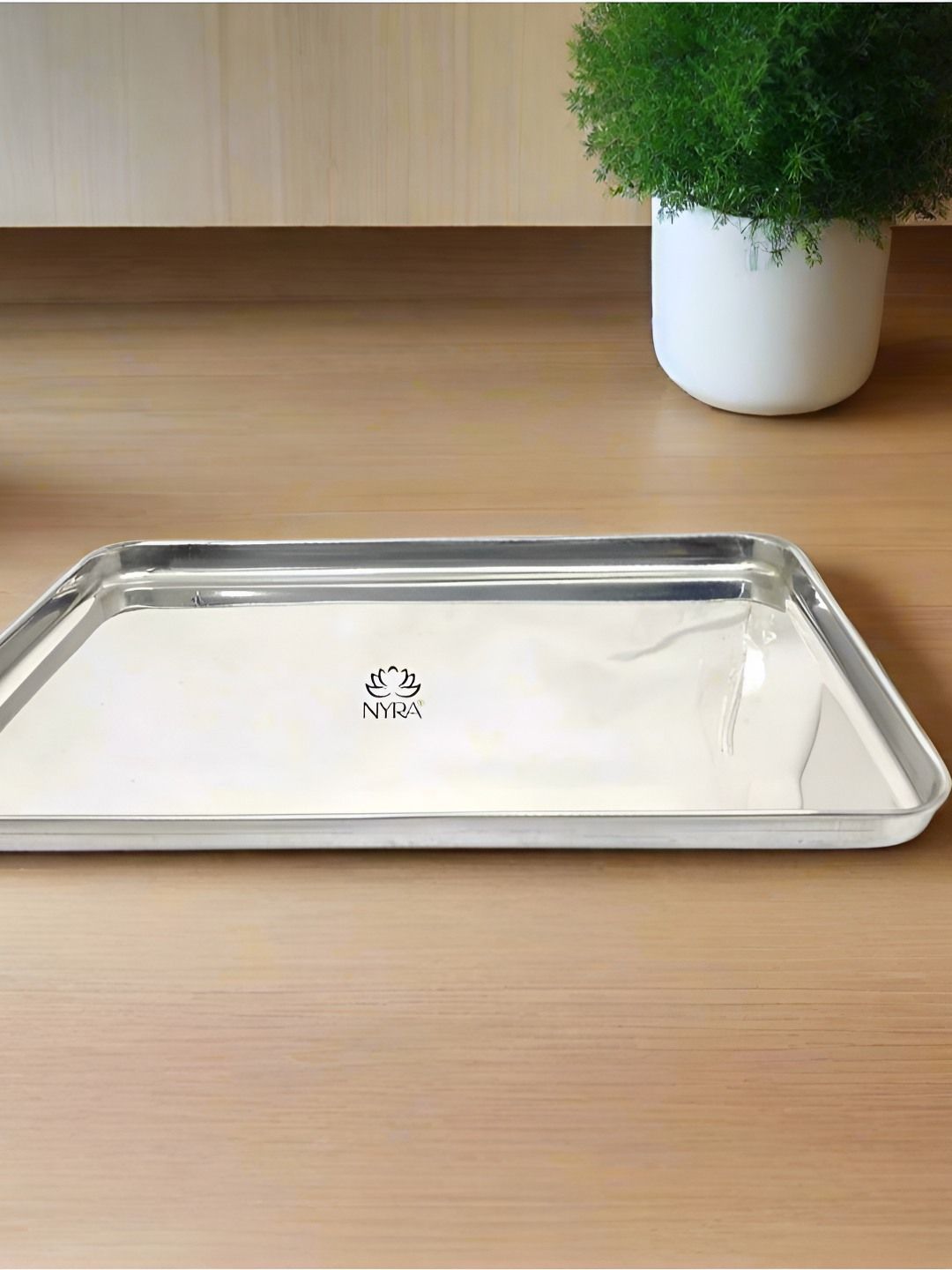 Nyra Kitchenware Steel Stainless Steel Dishwasher Safe Serving Tray