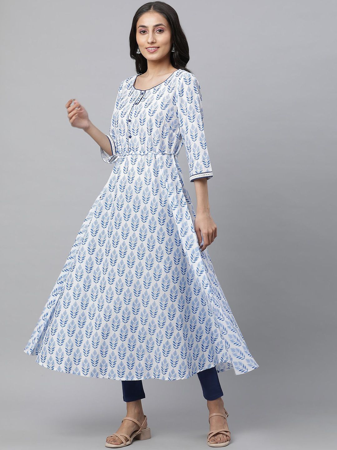 AURELIA AURELIA Women Ethnic Motifs Printed Regular Pure Cotton Kurta
