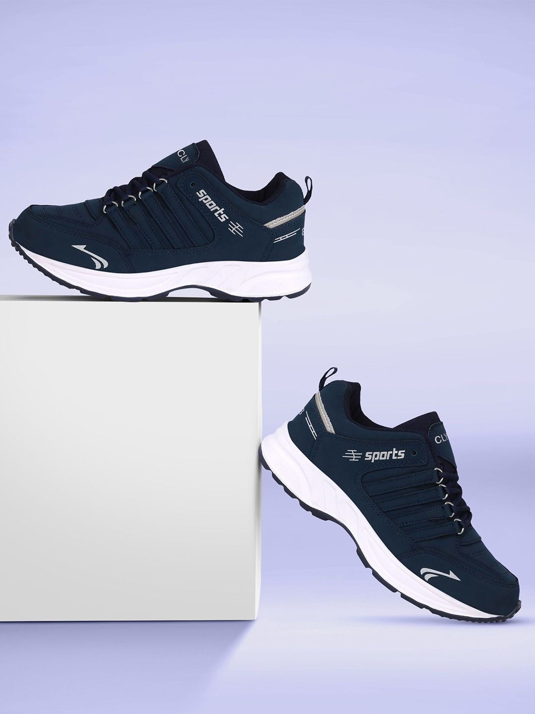 Spotwalk Men Leather Running Non-Marking Shoes
