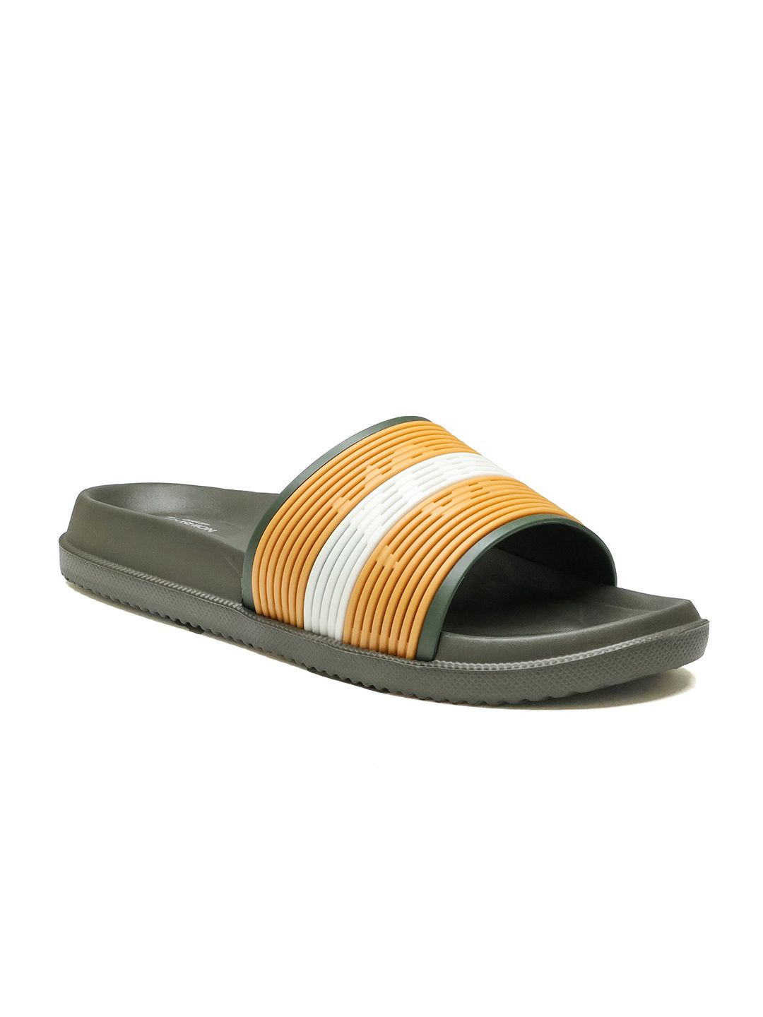 ASIAN Men Striped Slip On Sliders