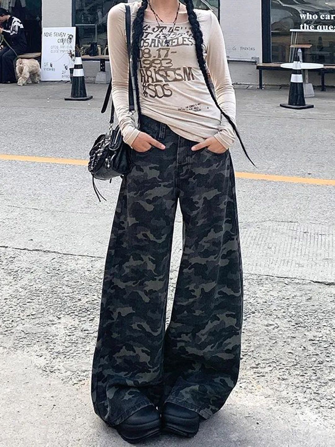StyleCast Women Wide Leg High-Rise Jeans