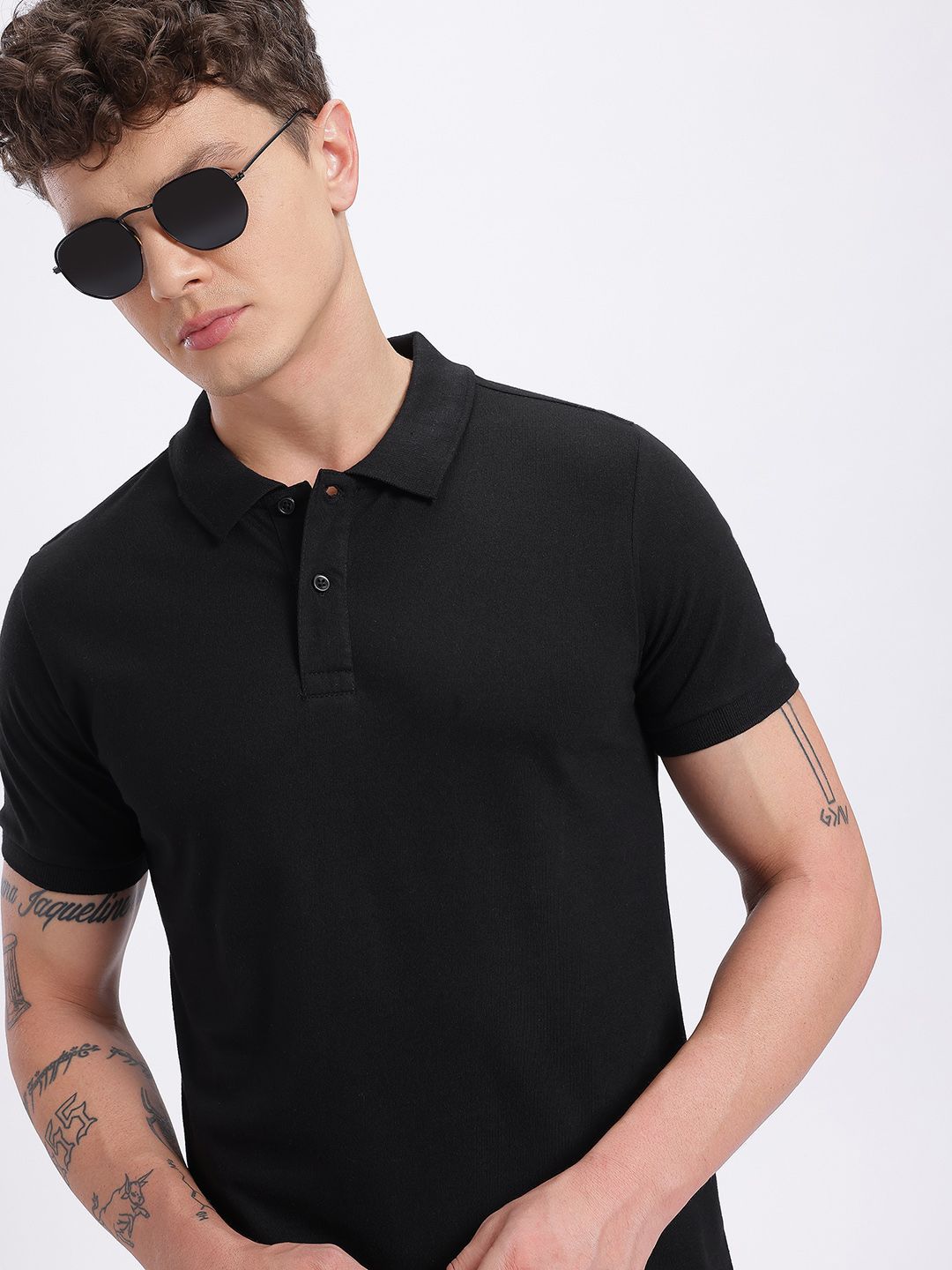 glitchez Polo Collar Regular Fit T-shirt