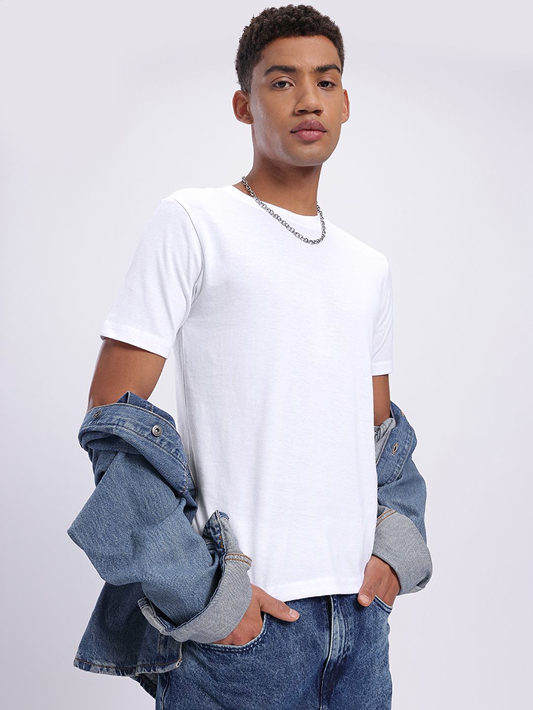 glitchez Round-Neck Regular Fit T-shirt