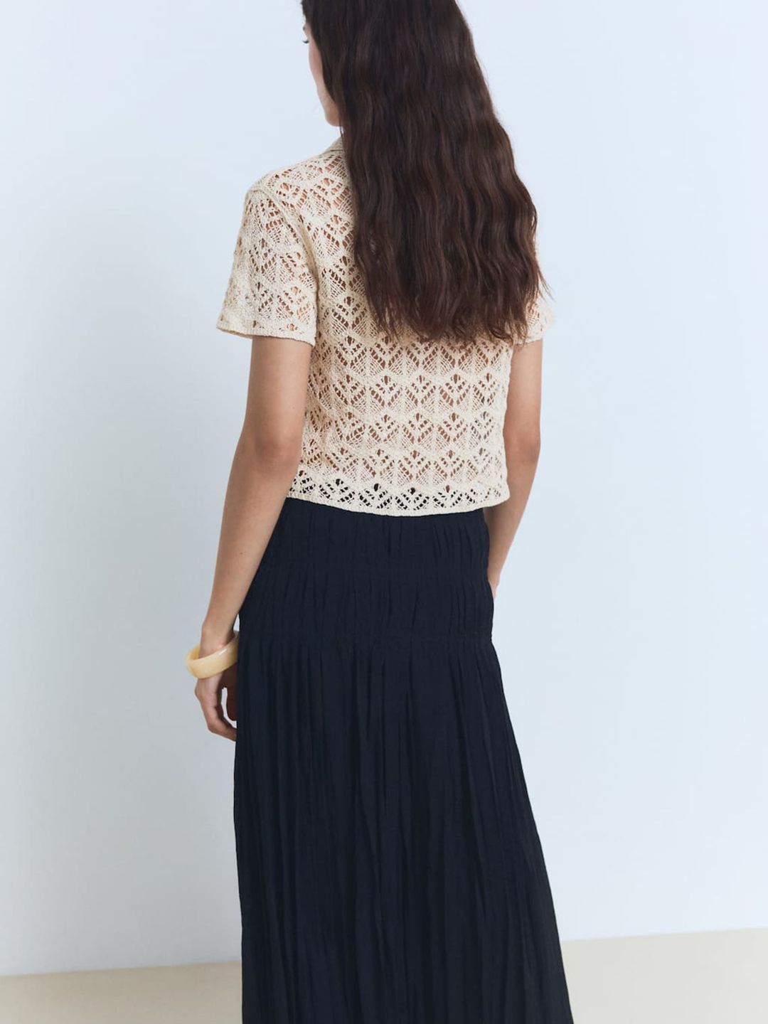 Cotton Shirt Style Crochet Top
