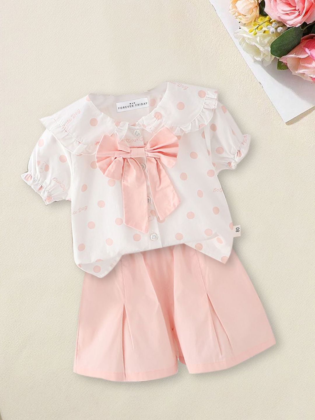 FOREVER FRIDAY Girls Printed Top with Shorts