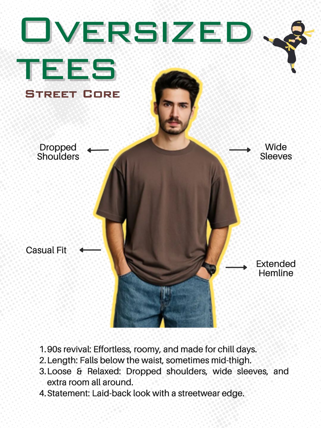 Buy glitchez Solid Polo Collar Drop-Shoulder Sleeves T-shirt