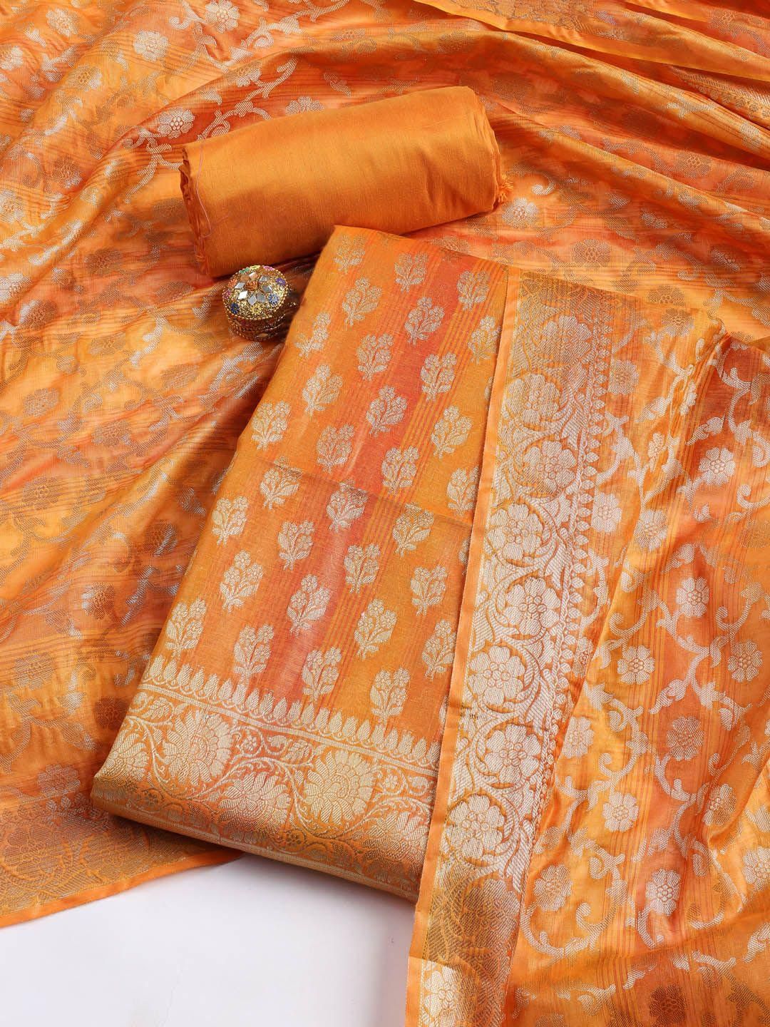 Meena Bazaar Woven Design Unstitched Dress Material