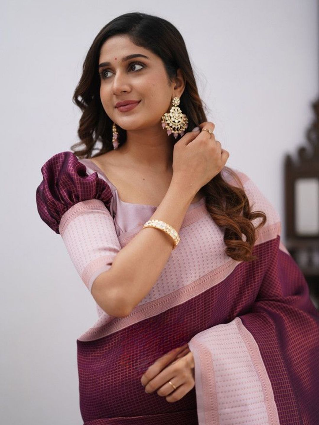 Buy HERE&NOW Woven Design Zari Banarasi Saree - Sarees for Women