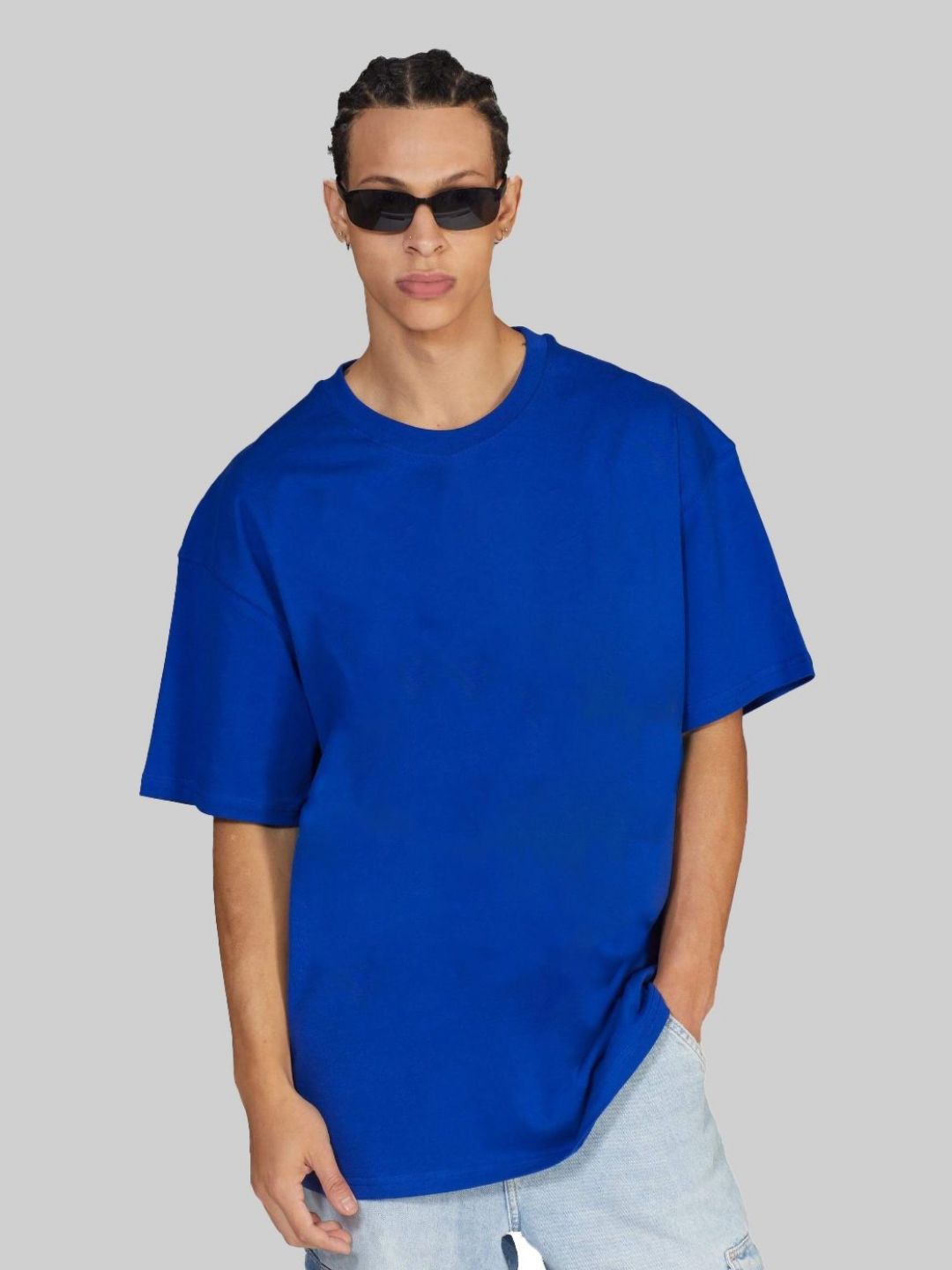 Leotude Men Solid Round Neck T-shirt