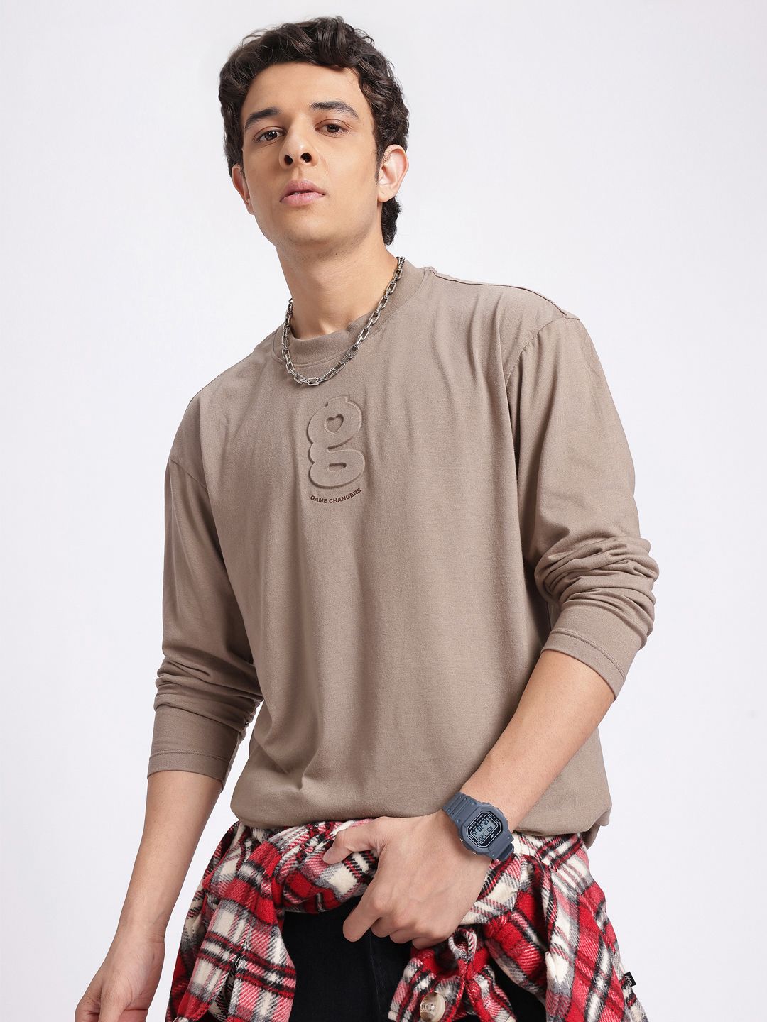 glitchez Brand Logo Oversized Fit T-shirt