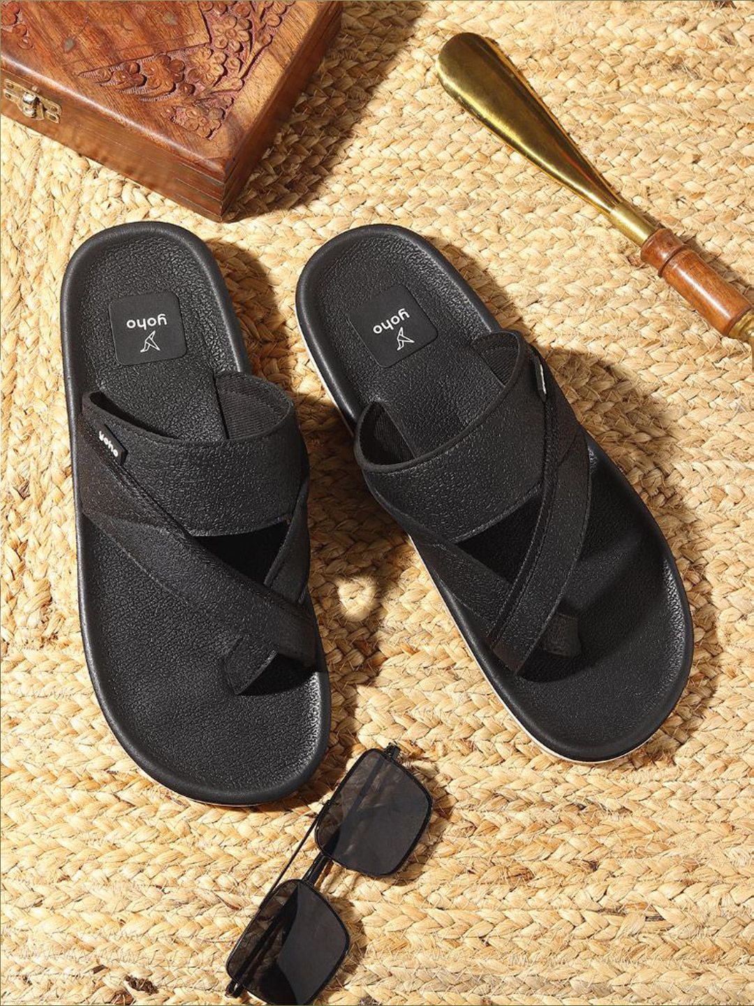 yoho Men Thong Snugly Ethnic Slipper Flip-Flops