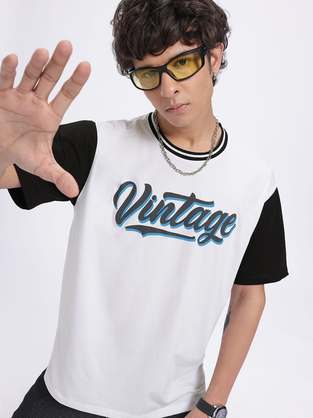 glitchez Colourblock Printed T-shirt