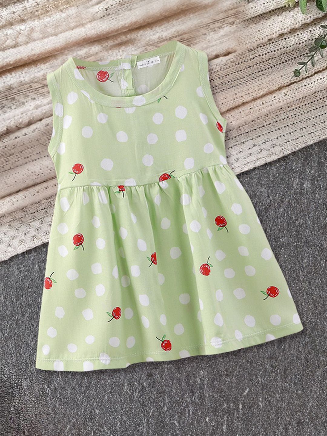 FOREVER FRIDAY Kids-Girls Polka Dot Print A-Line Dress