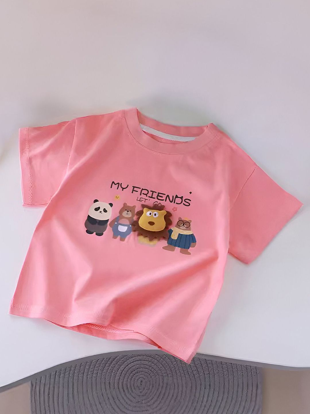 FOREVER FRIDAY Girls Graphic Printed Round Neck T-shirt