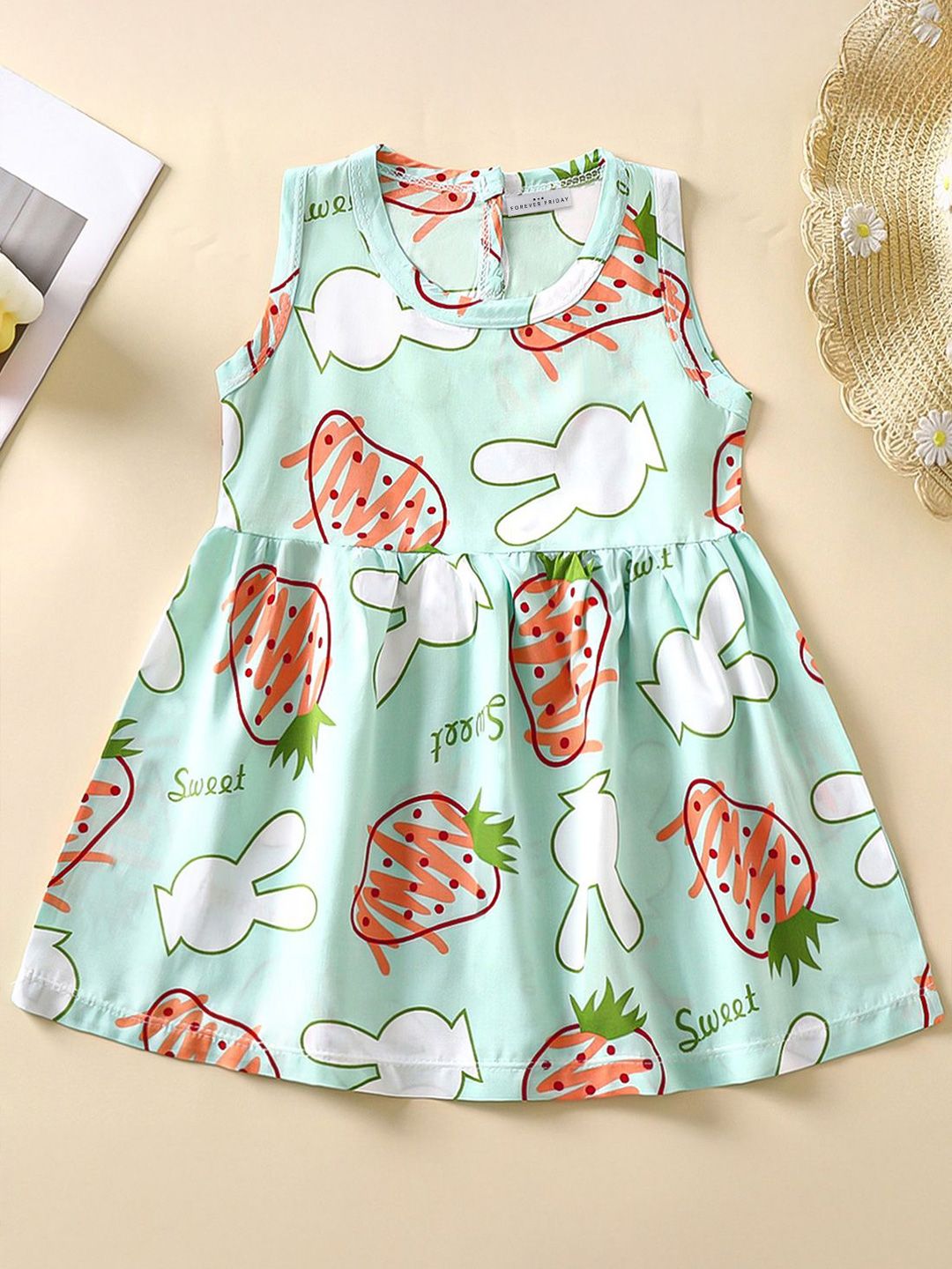 FOREVER FRIDAY Girls Conversational Print A-Line Dress