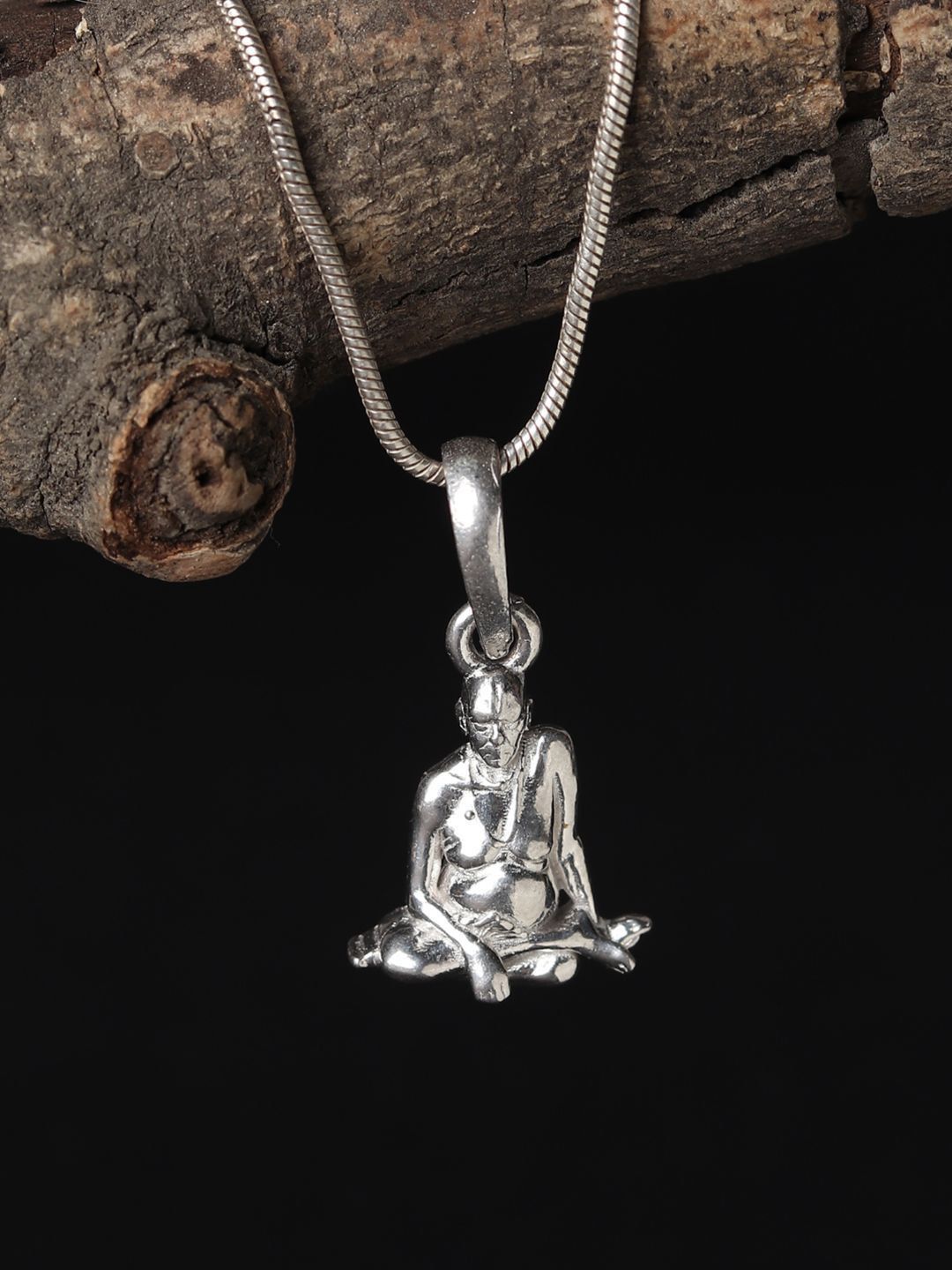 Buy AKSHAT SAPPHIRE Men 925 Sterling Silver Swami Samarth Pendant