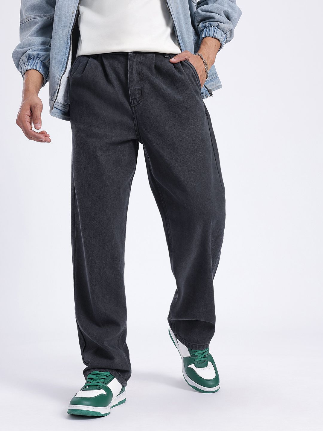 glitchez Men Mid-Rise Loose Fit Jeans