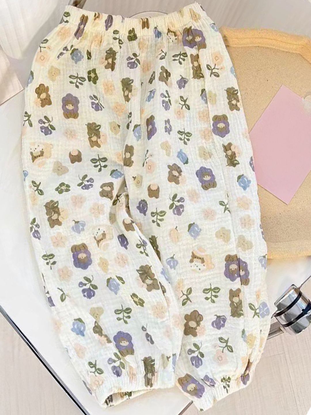 FOREVER FRIDAY Girls Floral Printed Relaxed Trousers