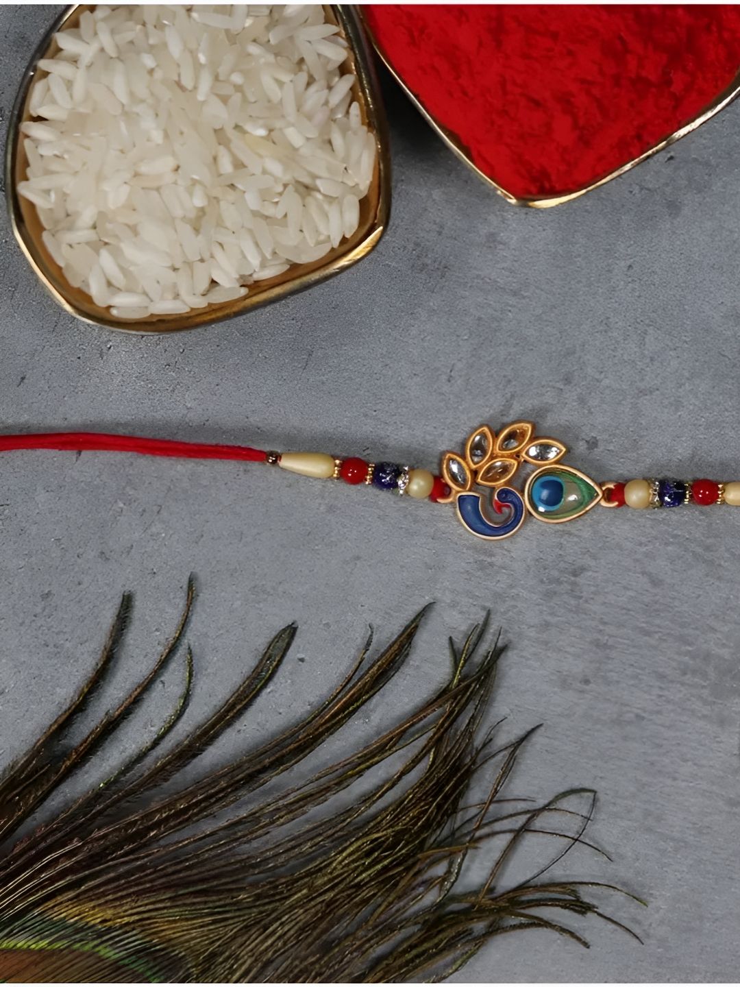 DeoDap Roli & Chaval Greeting Card Coin Rakhi Gift Set deal from myntra