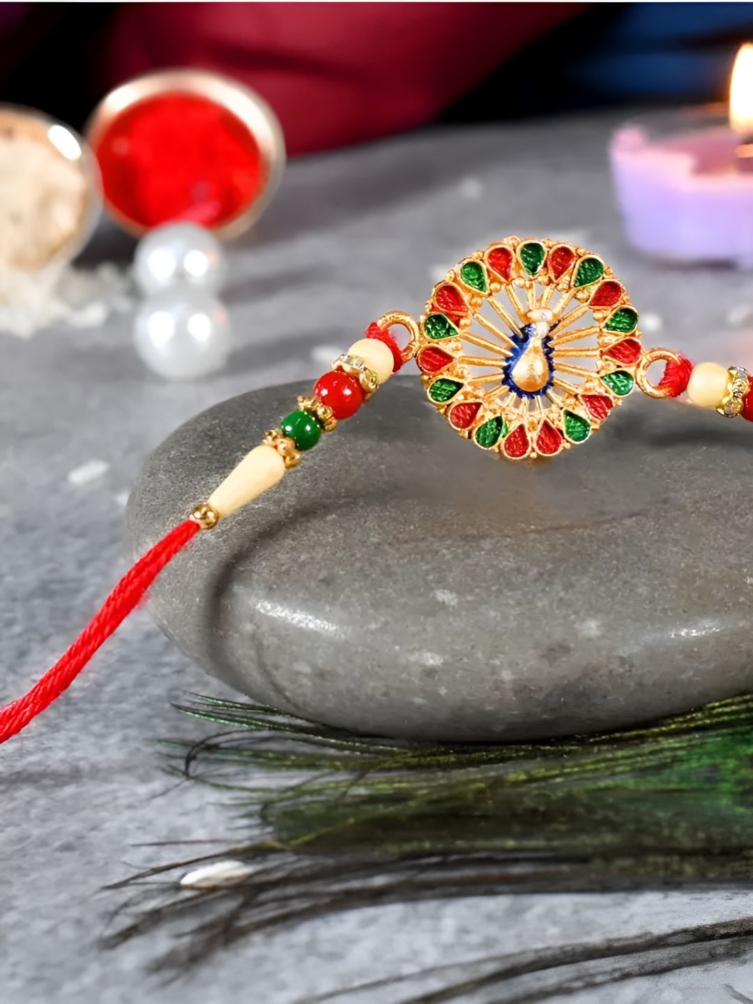 DeoDap Roli & Chaval Greeting Card Coin Rakhi Gift Set deal from myntra