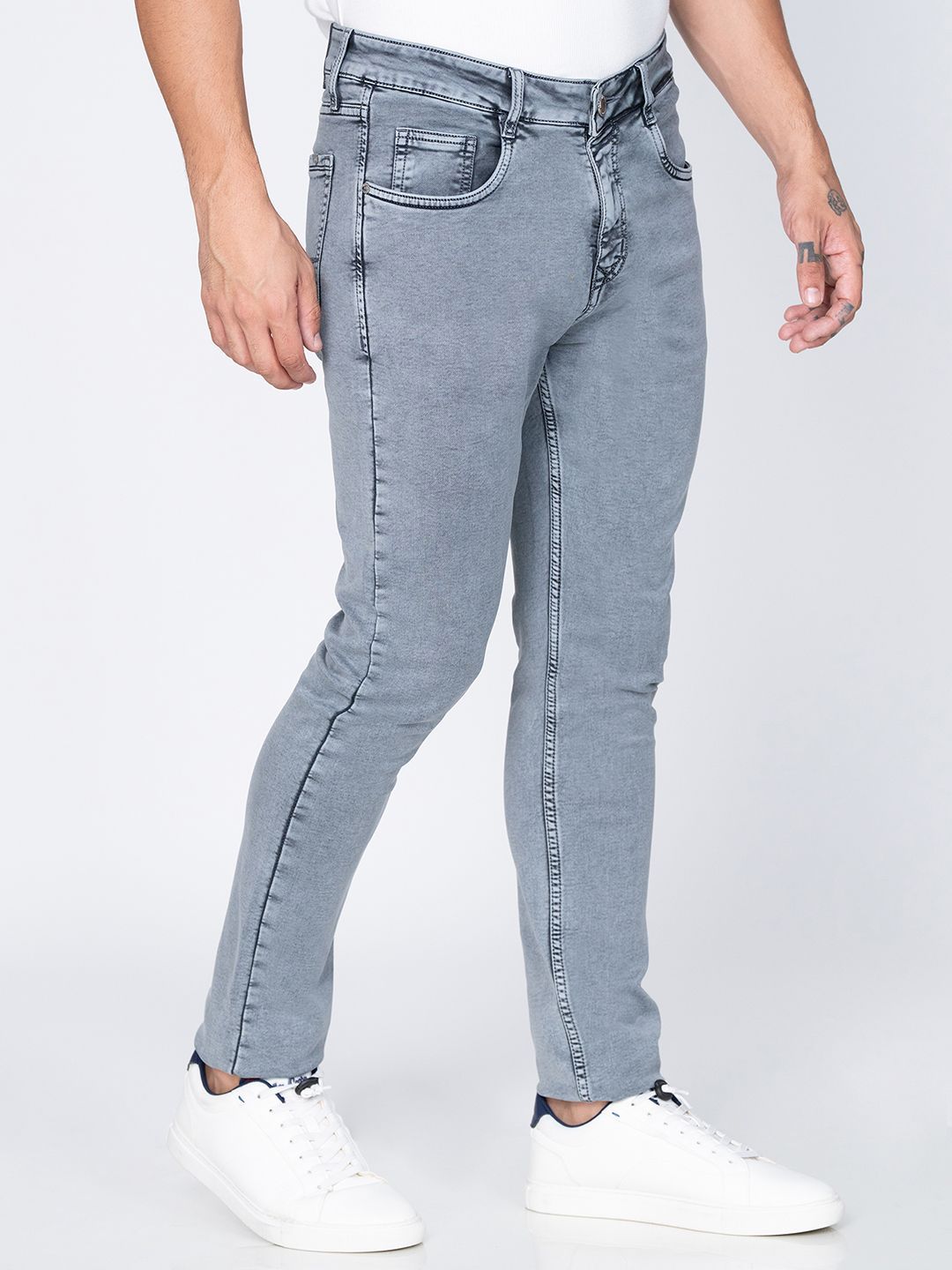 Graphpaper) Selvage Denim Two Tuck Pants (LIGHT FADE) (GU263 