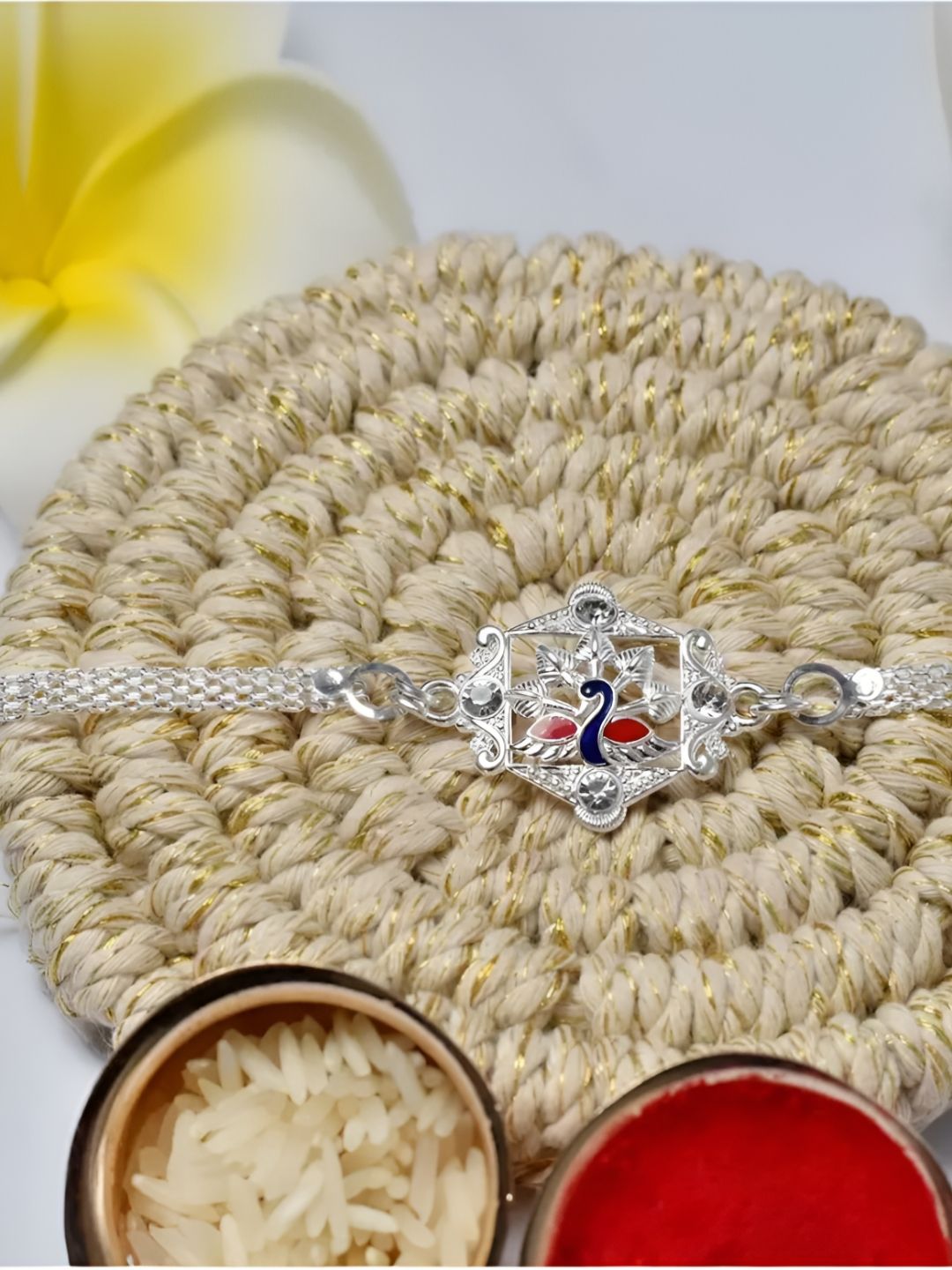 DeoDap Roli & Chaval Greeting Card Coin Rakhi Gift Set deal from myntra