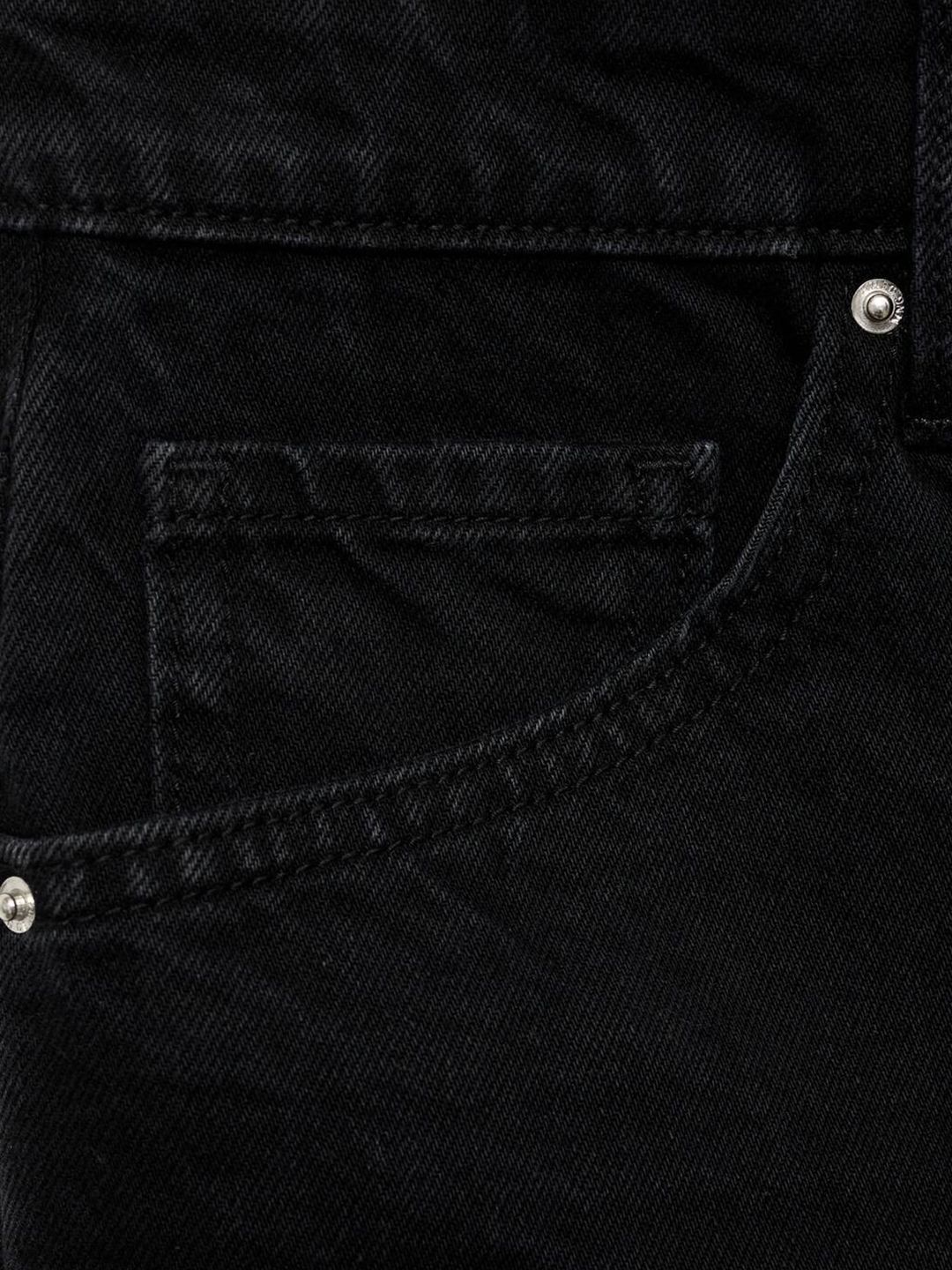 Straight Fit Cotton Denim Shorts