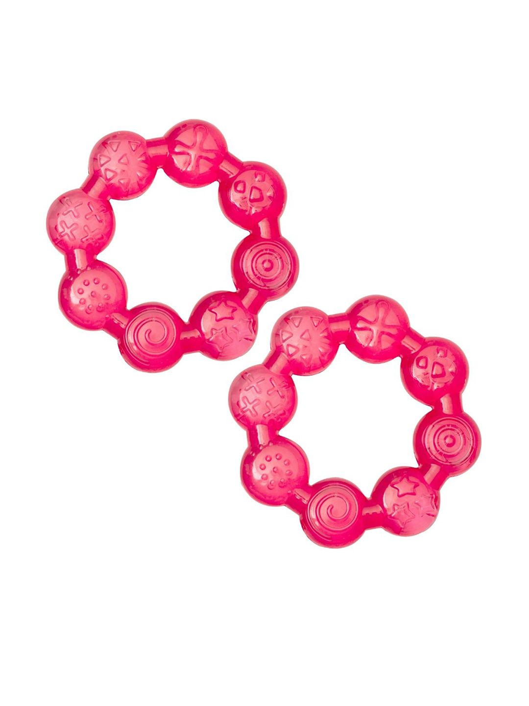 Adore Set Of 2 Luscious Water Filled Eva Teether Beads- Red