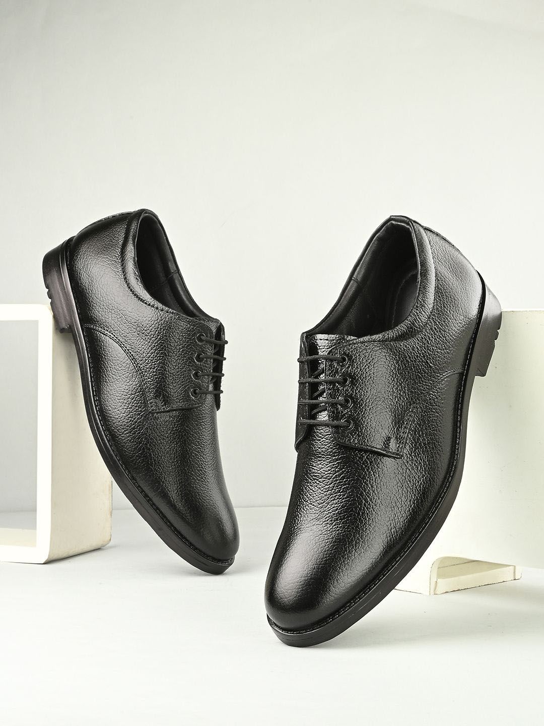 HERE&NOW Men Leather Formal Derbys