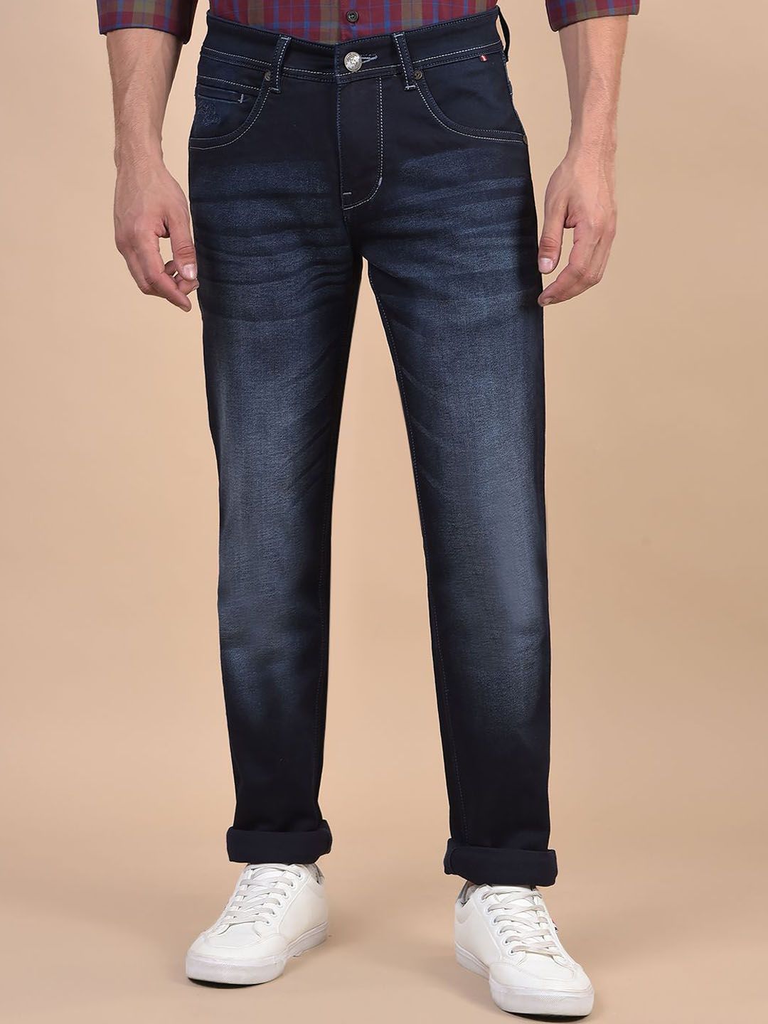 Cantabil Men Regular Fit Mid-Rise Stretchable Jeans