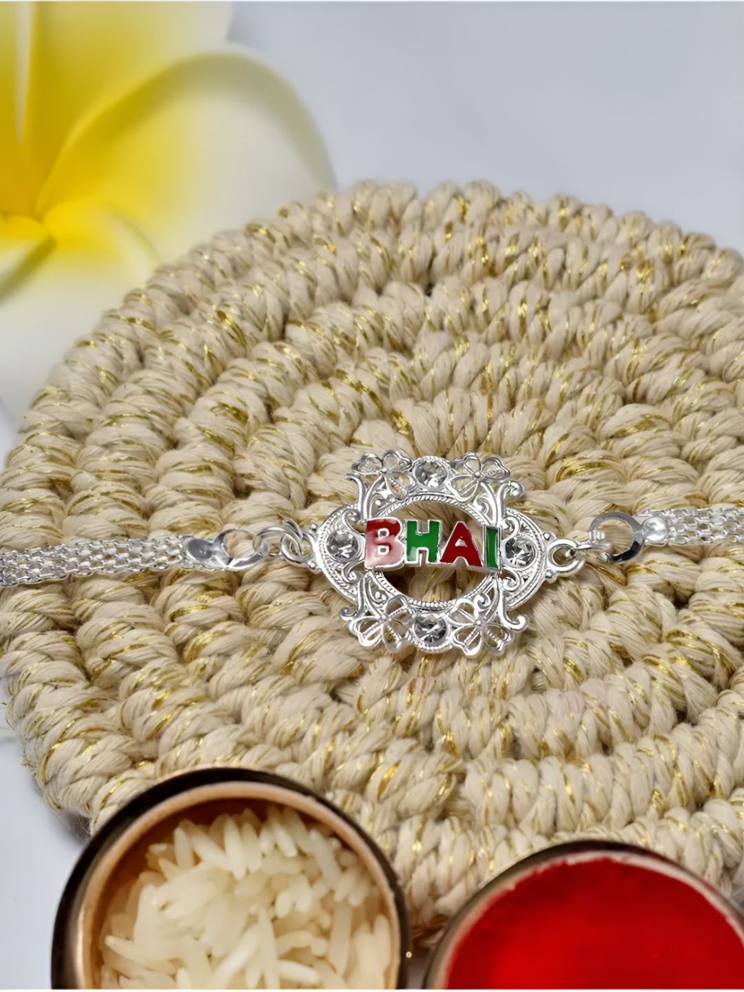 DeoDap Roli & Chaval Greeting Card Coin Rakhi Gift Set deal from myntra