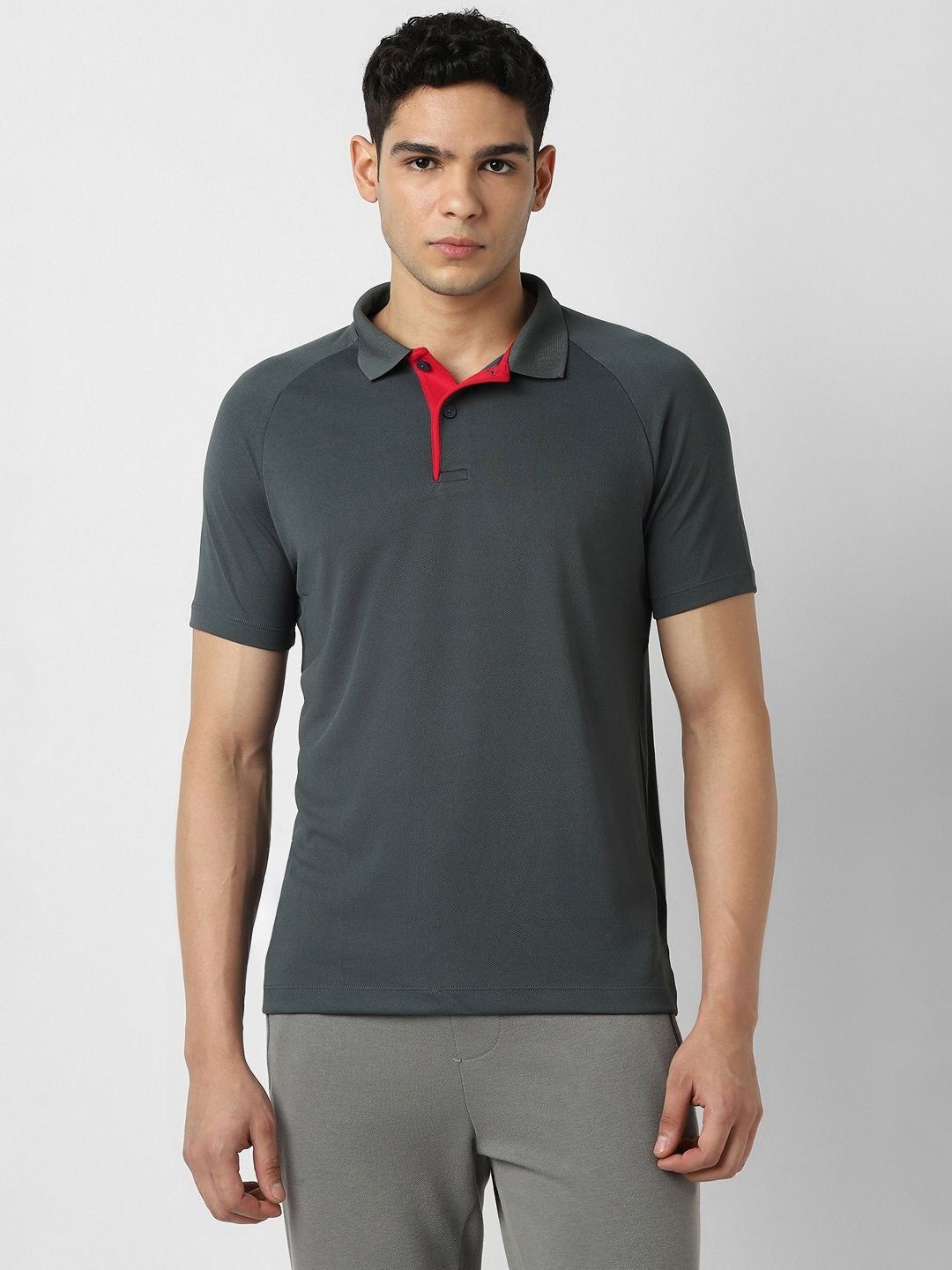 Van Heusen Sport Textured Polo Collar Short Sleeves T-shirt