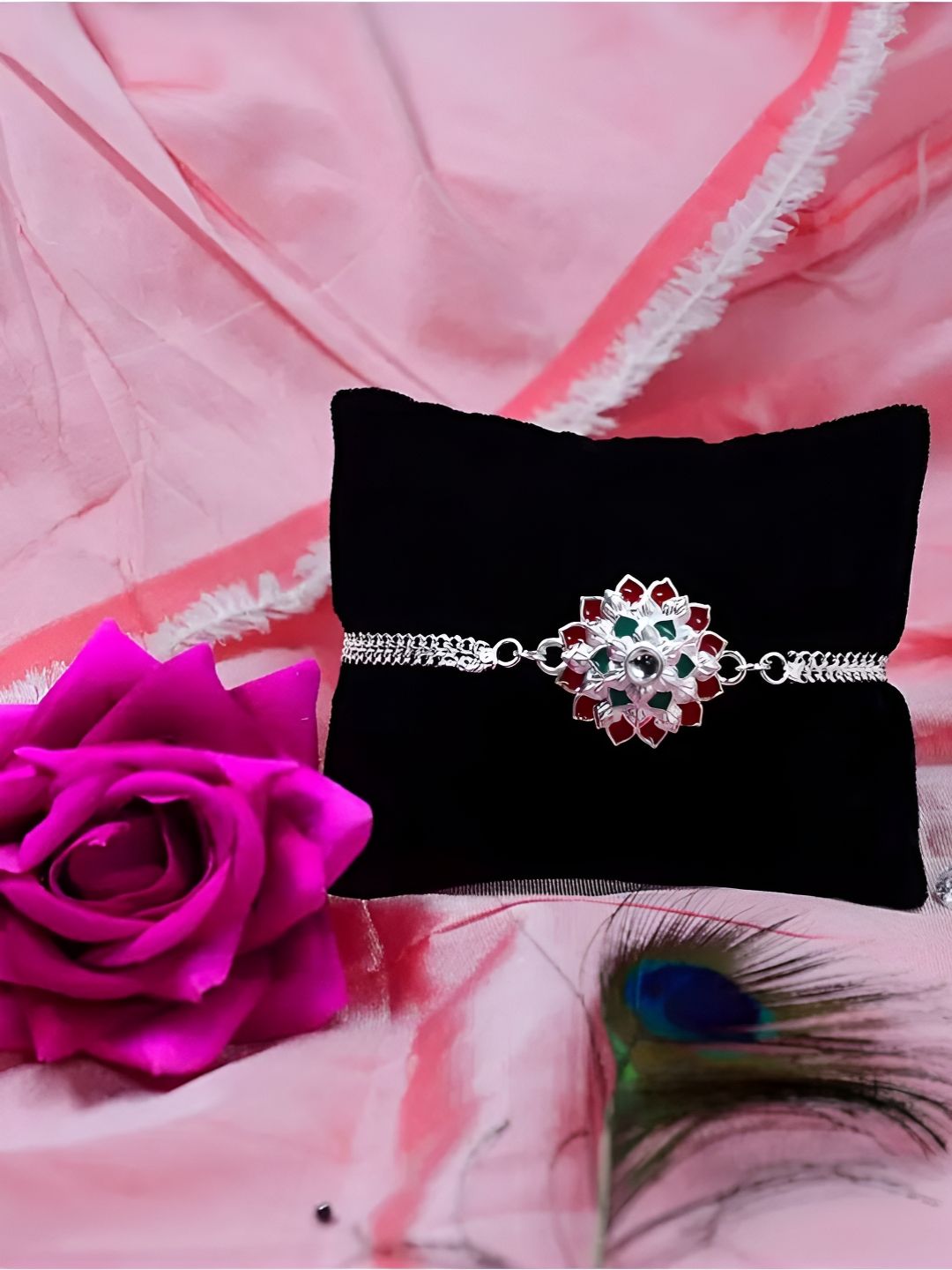 DeoDap Roli & Chaval Greeting Card Coin Rakhi Gift Set deal from myntra