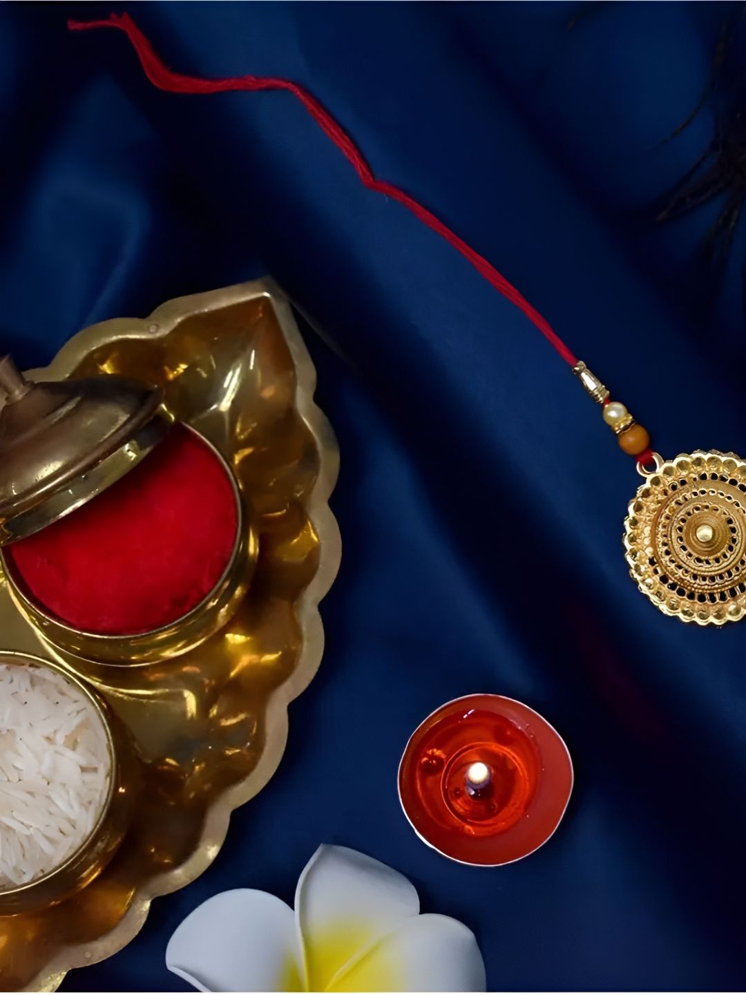 DeoDap Roli & Chaval Greeting Card Coin Rakhi Gift Set deal from myntra