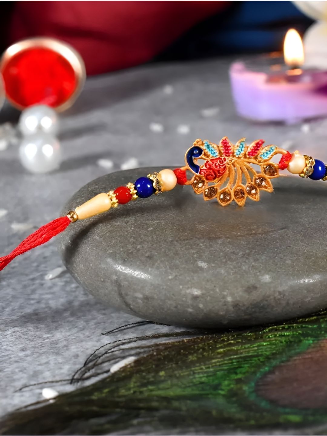 DeoDap Roli & Chaval Greeting Card Coin Rakhi Gift Set deal from myntra