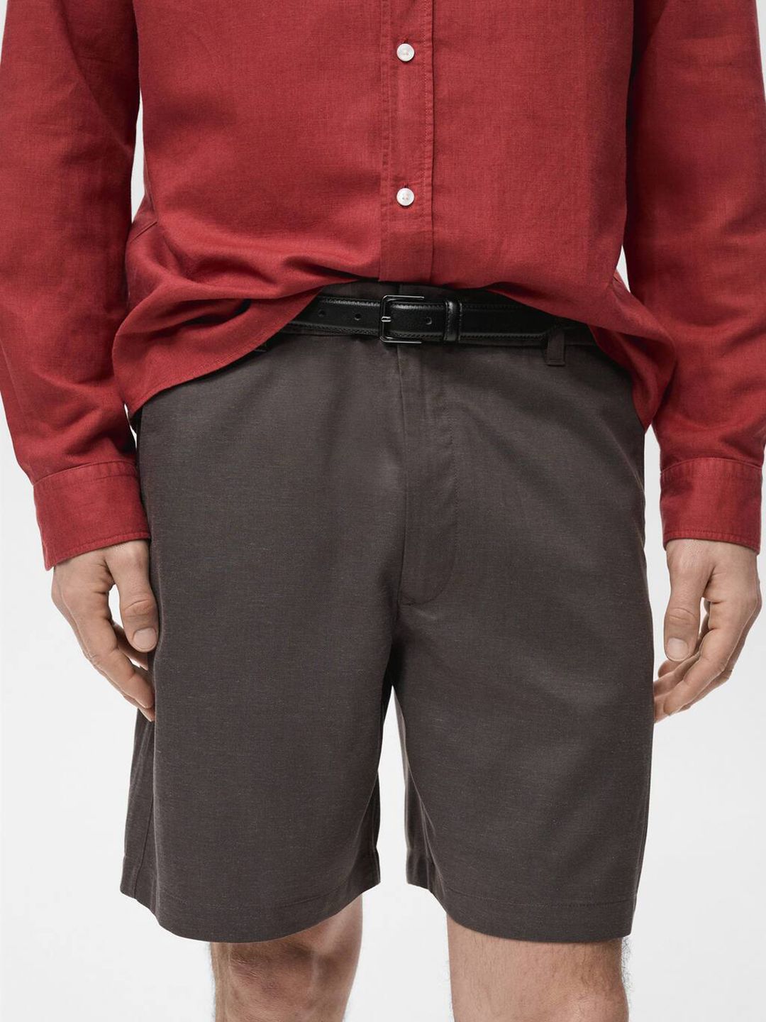 MANGO MAN Mid-Rise Regular Fit Bermuda Shorts