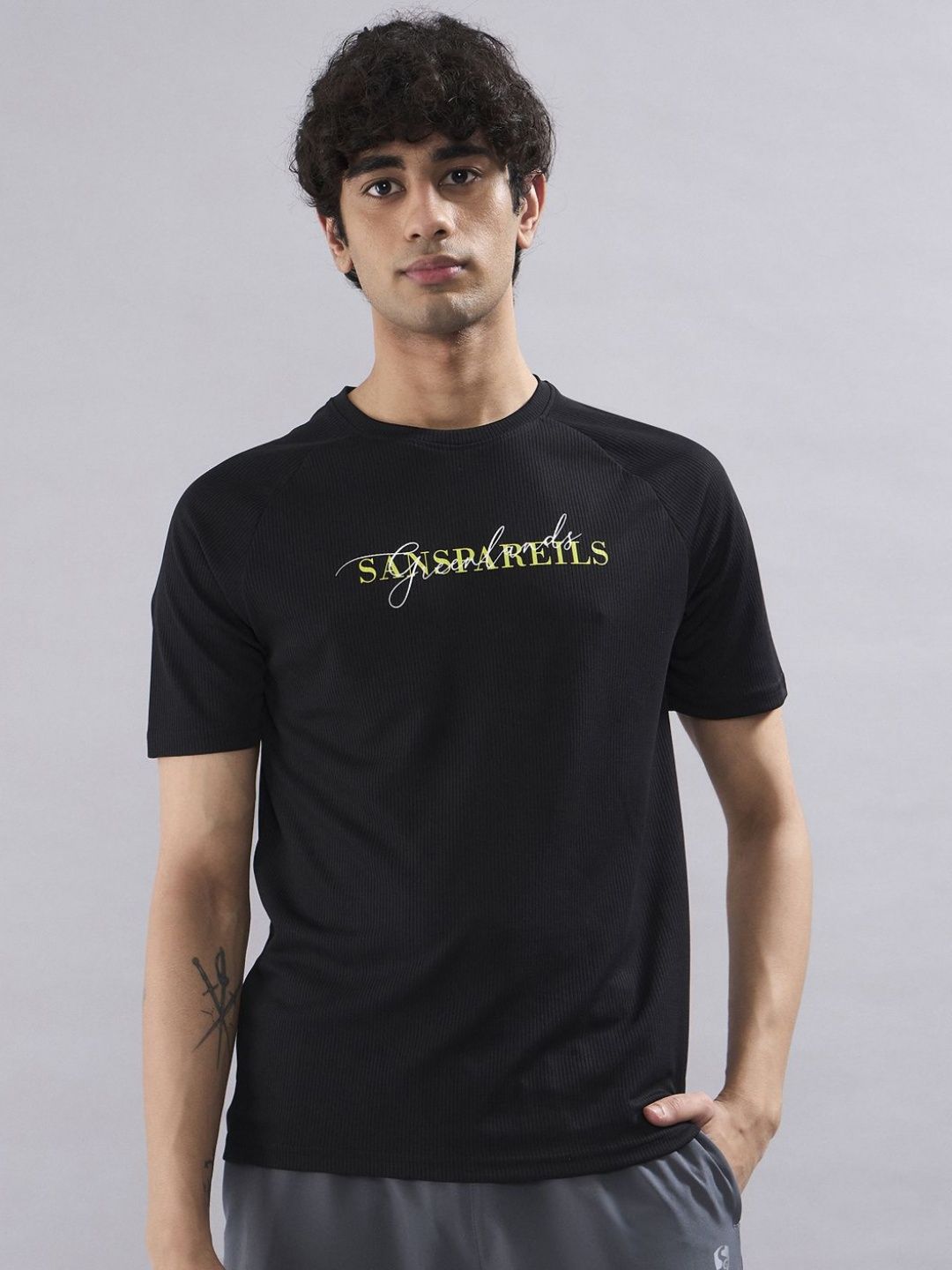 SG Men Typography Printed Round Neck T-shirt