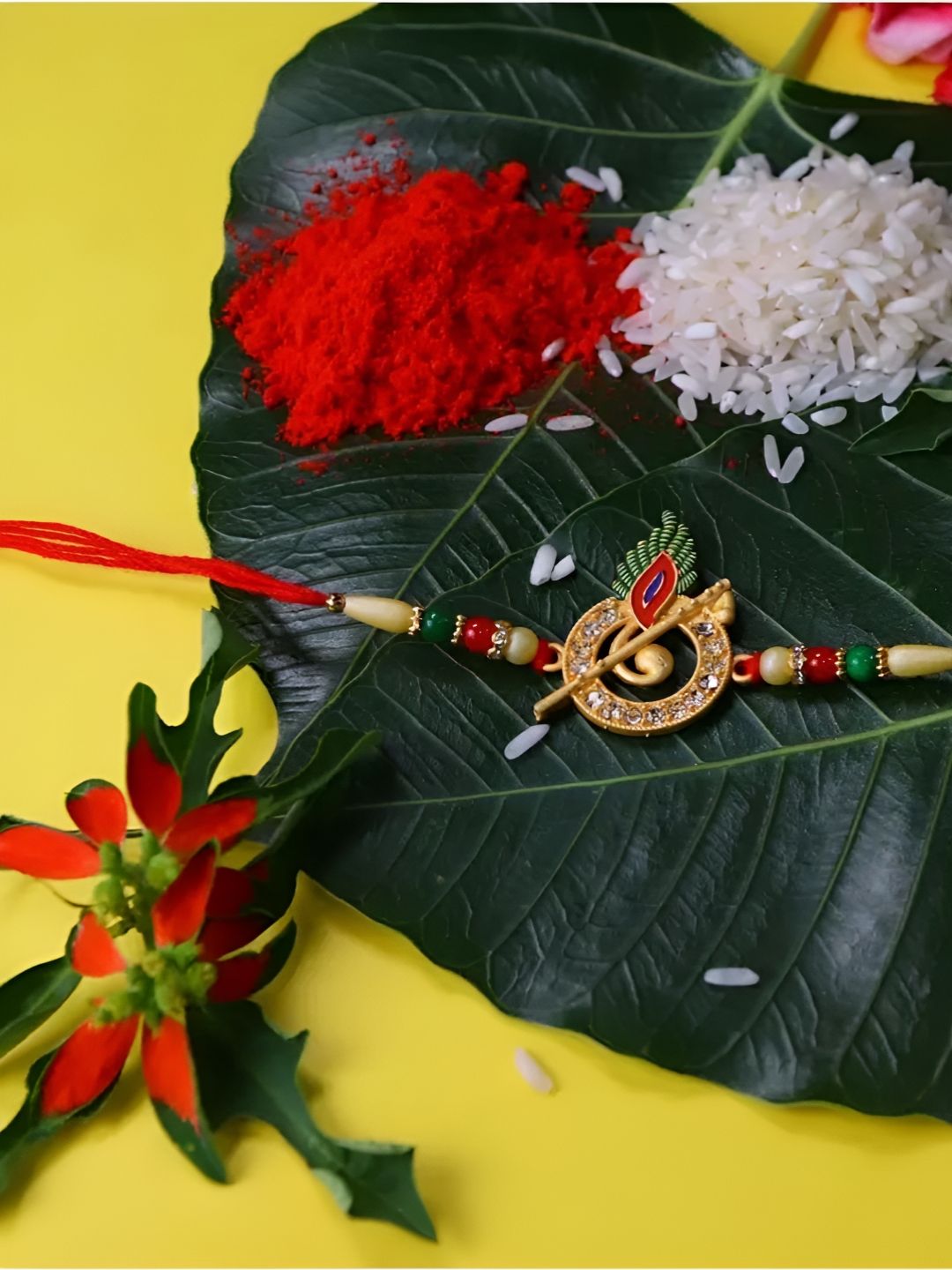 DeoDap Roli & Chaval Greeting Card Coin Rakhi Gift Set deal from myntra