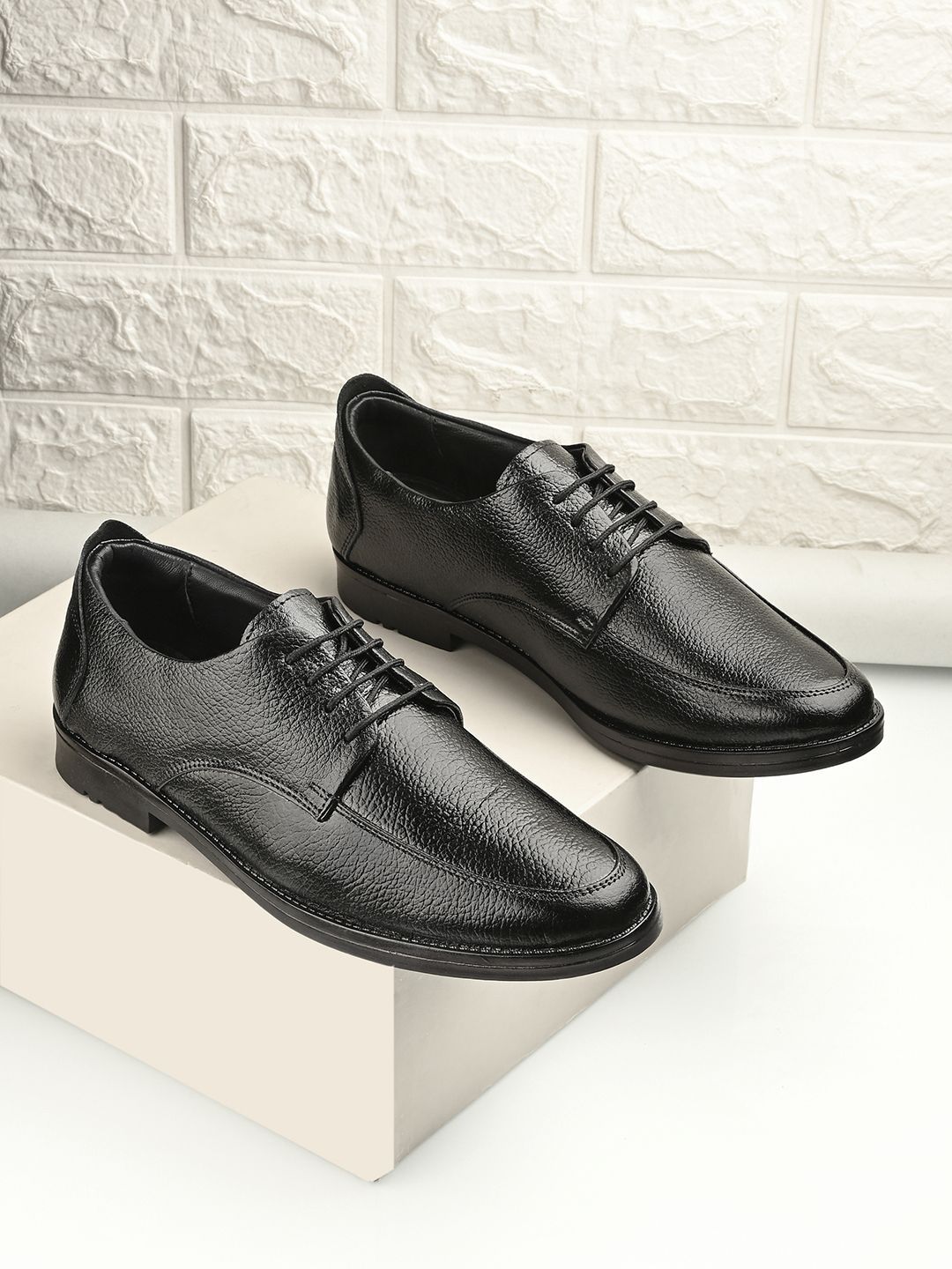 HERE&NOW Men Leather Formal Derbys