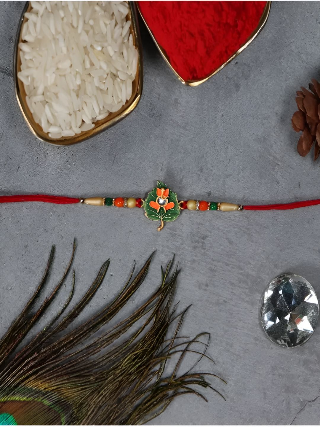 DeoDap Roli & Chaval Greeting Card Coin Rakhi Gift Set deal from myntra