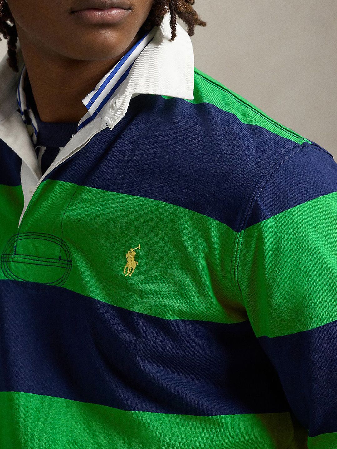 Buy Polo Ralph Lauren The Iconic Rugby Striped Pure Cotton Polo