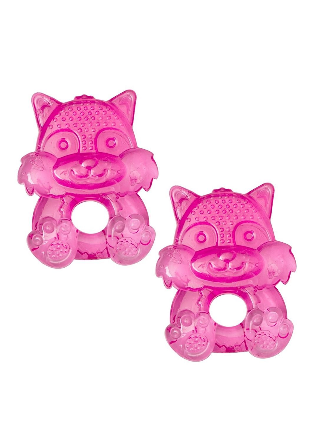 Adore Set Of 2 Luscious Water Filled Eva Teethers- Pink
