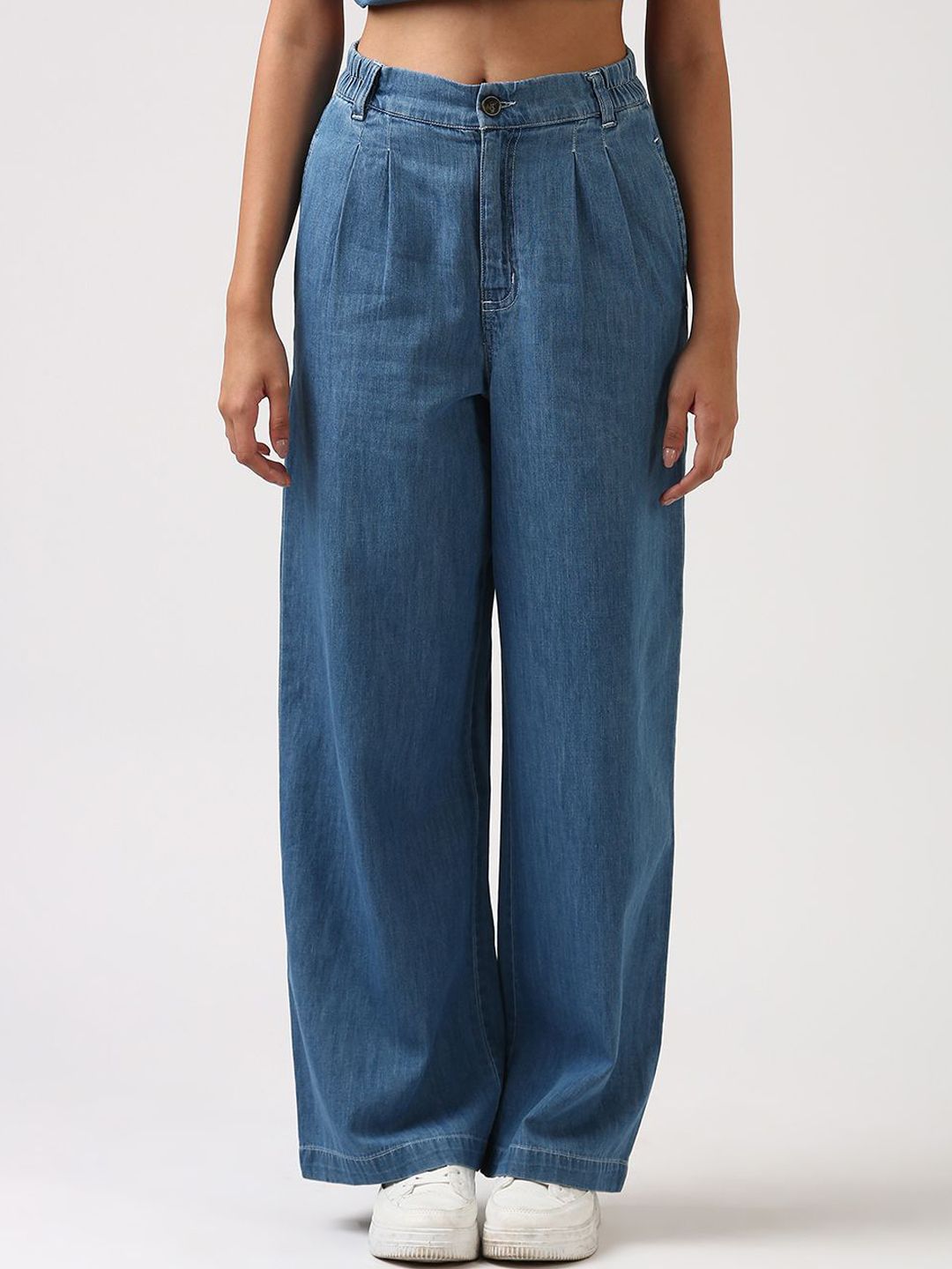 Buy Xpose Women Comfort Straight Fit High-Rise Cotton Denim