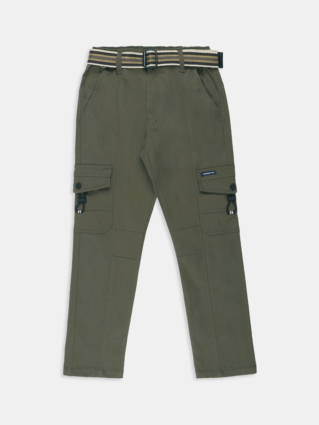 CAVIO Boys solid Relaxed Fit Cargos Trousers