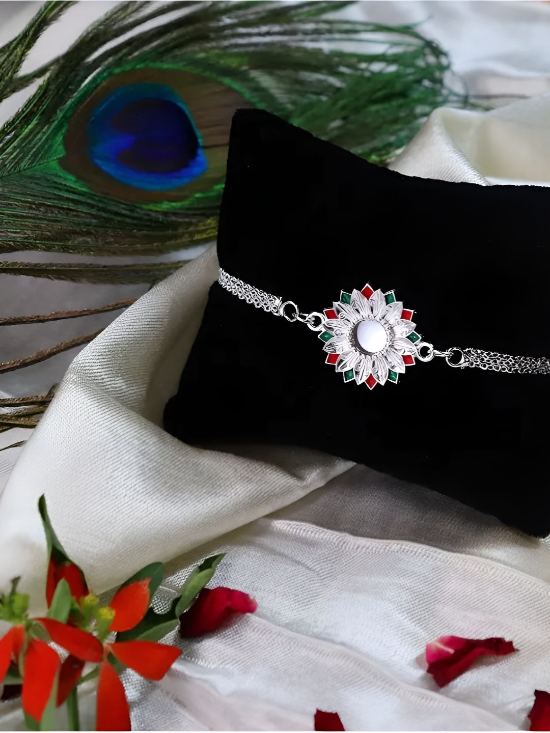 DeoDap Roli & Chaval Greeting Card Coin Rakhi Gift Set deal from myntra