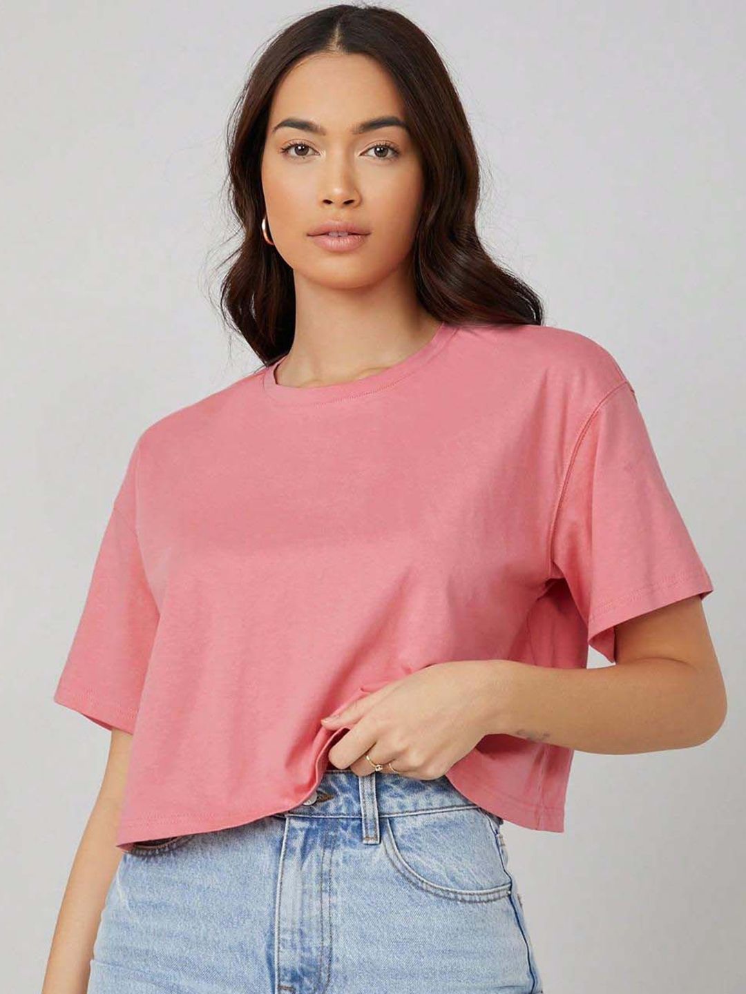 Stylecast X Kotty Women Boxy Cotton T-shirt